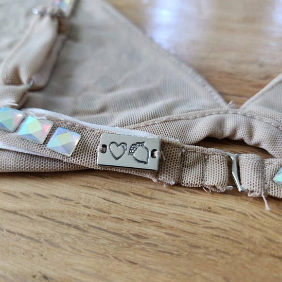 For Love And‎ Lemons Jackpot Bralette Bra Crystal Rhinestone Size Small Lingerie - Picture 5 of 7